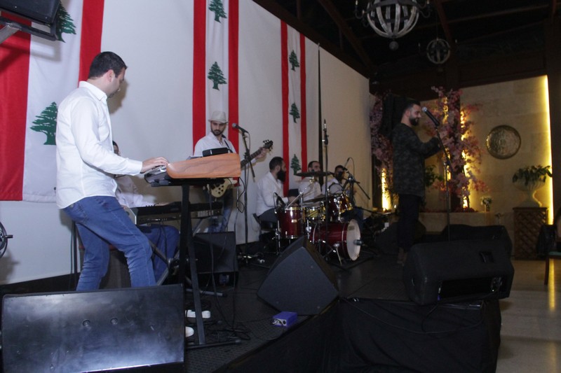 Charbel Khalil and the band at Byblos Garden