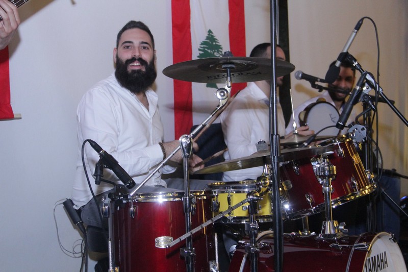 Charbel Khalil and the band at Byblos Garden