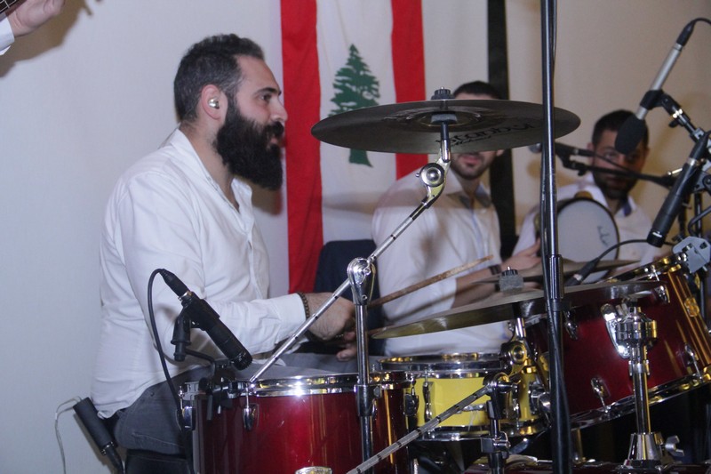Charbel Khalil and the band at Byblos Garden