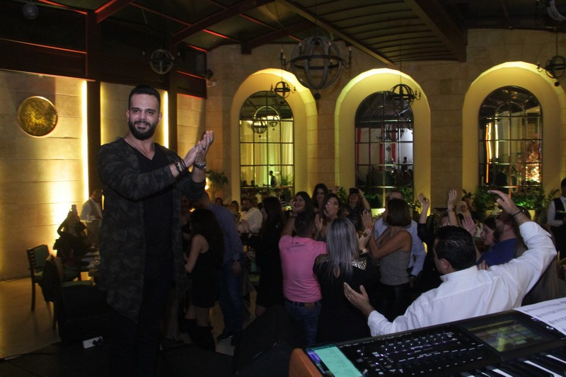 Charbel Khalil and the band at Byblos Garden