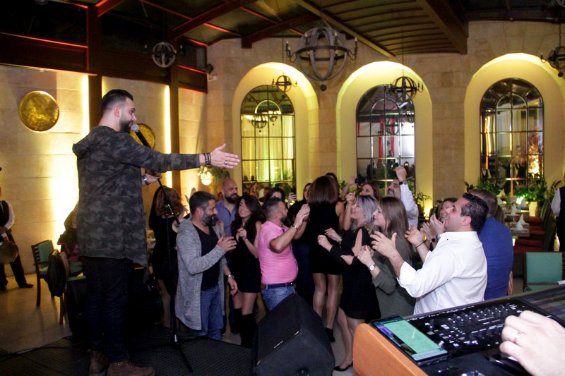 Charbel Khalil and the band at Byblos Garden
