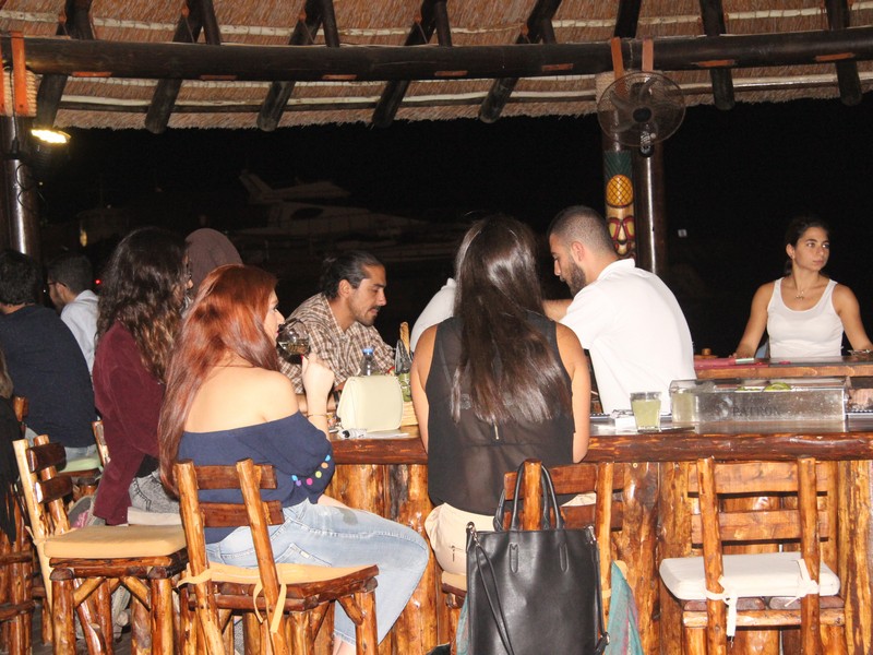 Tiki Bar on Friday Night