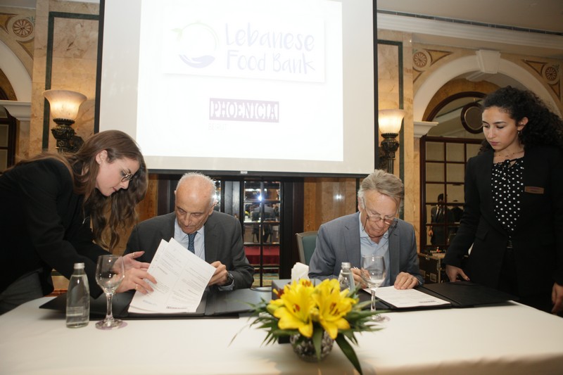 Protocol signature between Phoenicia Hotel and the Lebanese Food Bank