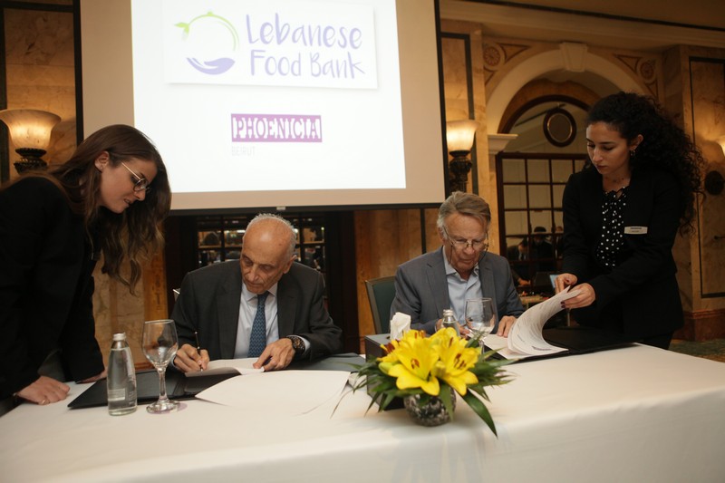 Protocol signature between Phoenicia Hotel and the Lebanese Food Bank