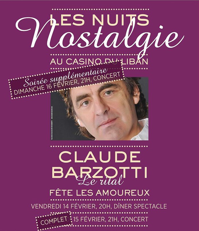 Claude Barzotti au Casino du Liban