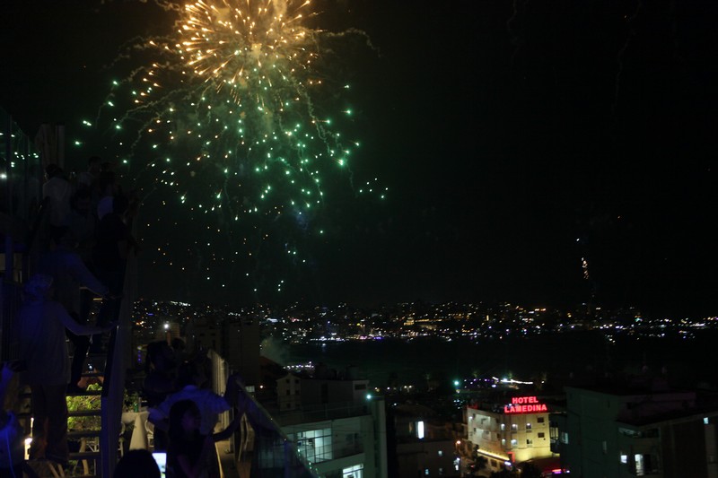 Jounieh Fireworks Show from Princessa Hotel