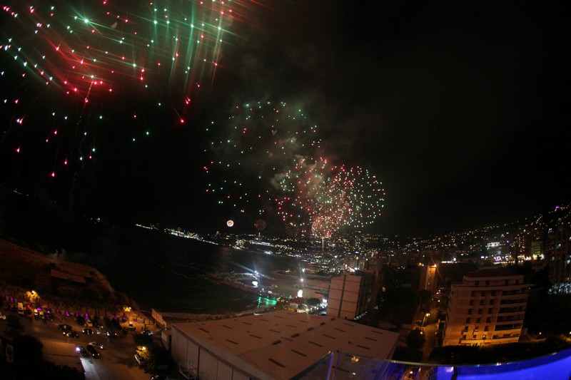 Jounieh Fireworks Show from Princessa Hotel