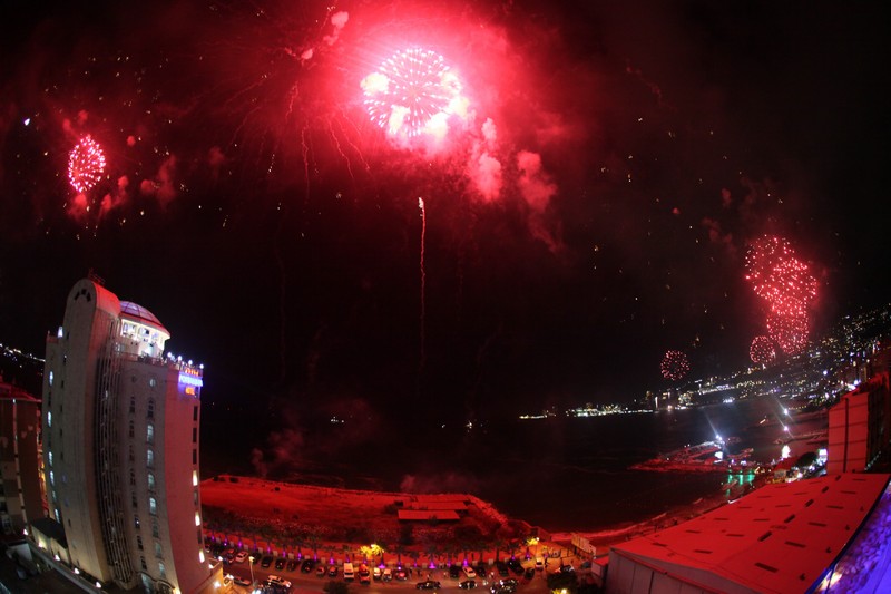 Jounieh Fireworks Show from Princessa Hotel
