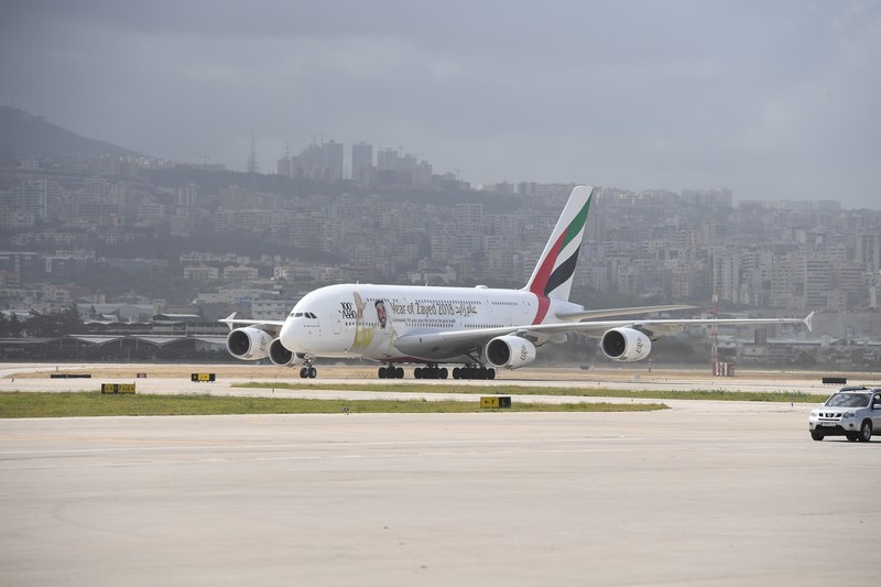Emirates A380 touchdown in Beirut