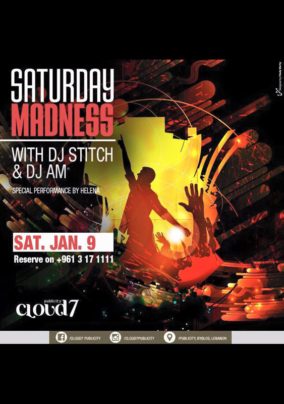 Saturday Madness at Cloud7-Publicity