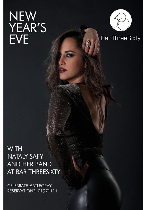 Bar ThreeSixty is featuring Nataly Safy and her band on New Year’s Eve