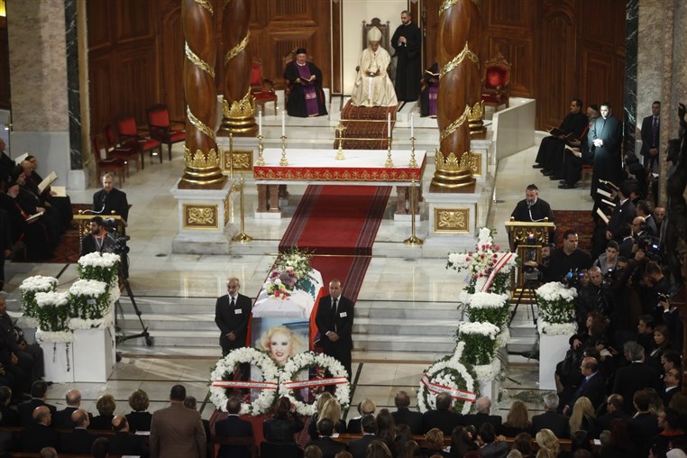 Funeral of Lebanese Diva Sabah 