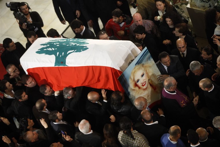 Funeral of Lebanese Diva Sabah 