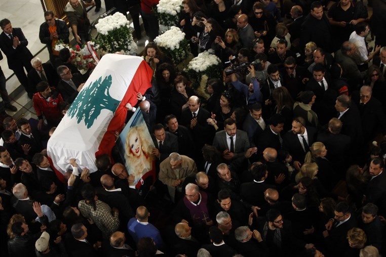 Funeral of Lebanese Diva Sabah 