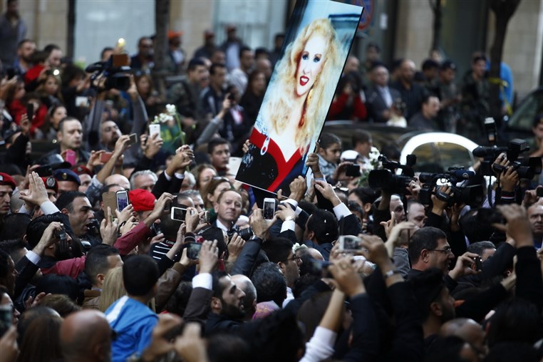 Funeral of Lebanese Diva Sabah 
