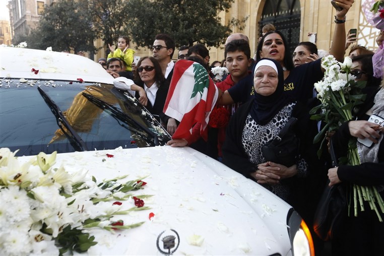 Funeral of Lebanese Diva Sabah 