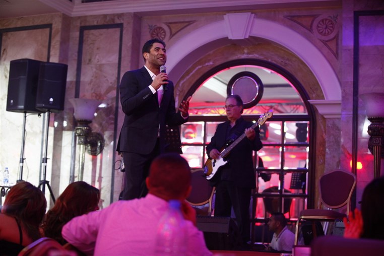 Najwa Karam and Wael Kfoury at Phoenicia 