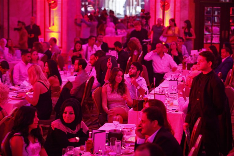 Najwa Karam and Wael Kfoury at Phoenicia 