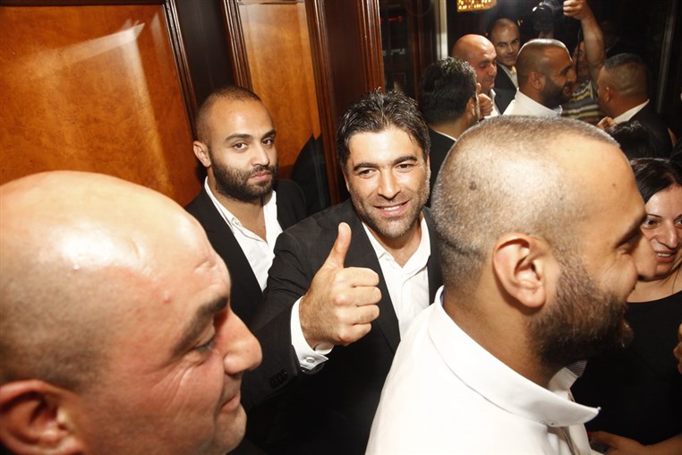Najwa Karam and Wael Kfoury at Phoenicia 