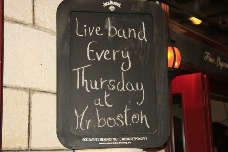 Mr. Boston on Saturday night