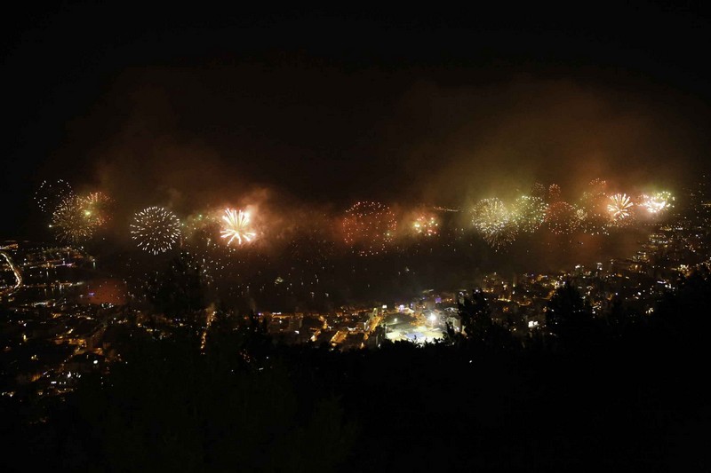 Jounieh Fireworks Show from Bay Lodge