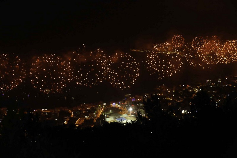 Jounieh Fireworks Show from Bay Lodge