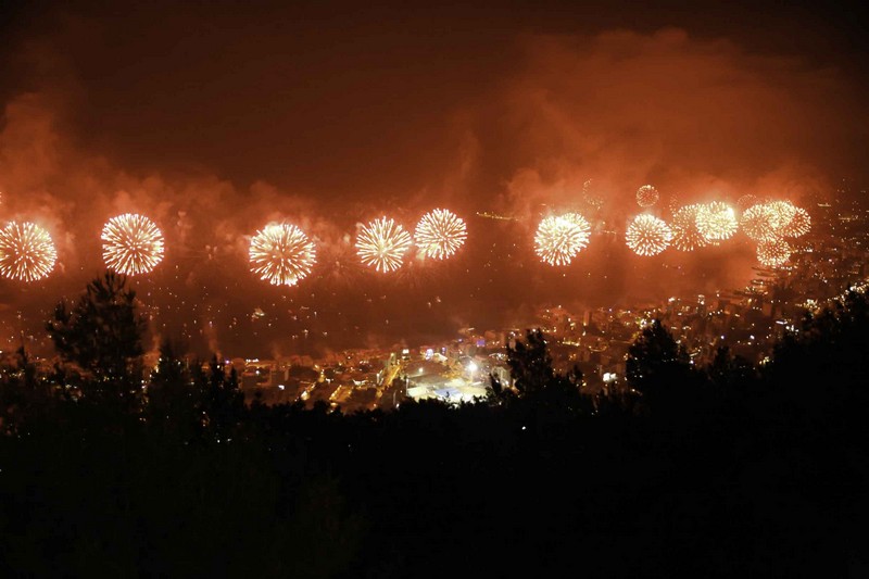 Jounieh Fireworks Show from Bay Lodge