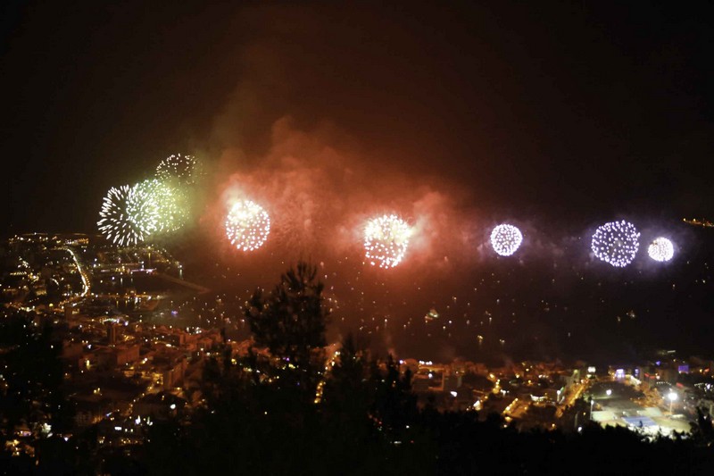 Jounieh Fireworks Show from Bay Lodge