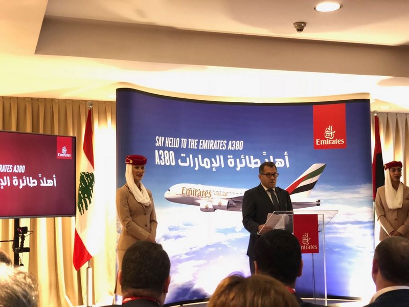 Emirates A380 touchdown in Beirut