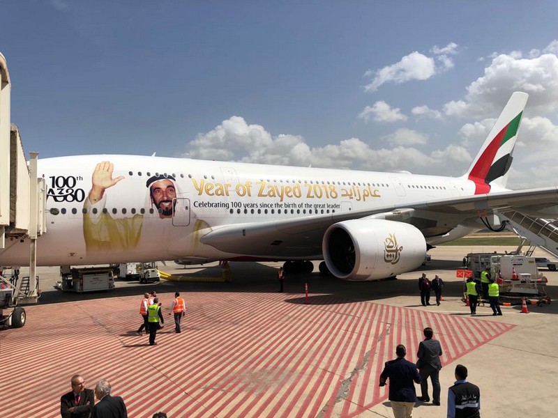 Emirates A380 touchdown in Beirut