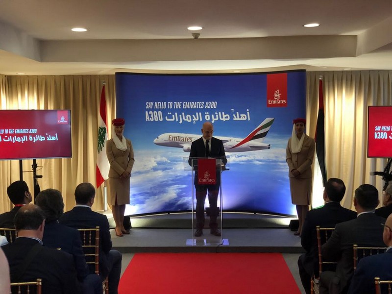 Emirates A380 touchdown in Beirut
