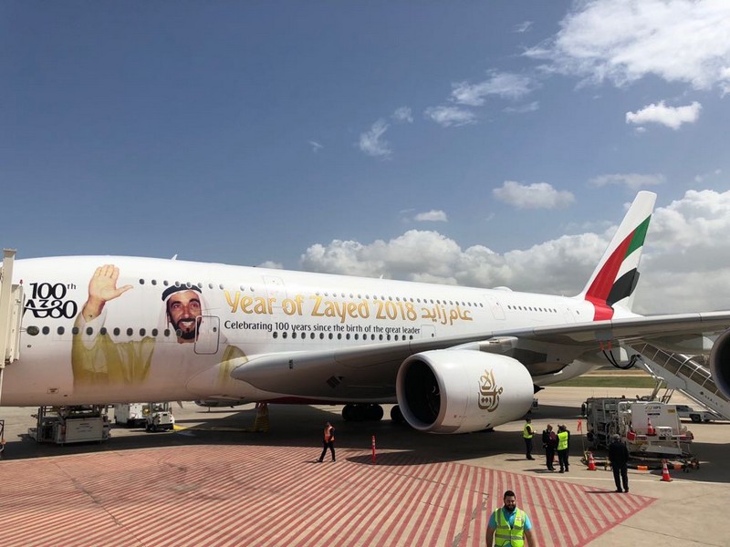 Emirates A380 touchdown in Beirut