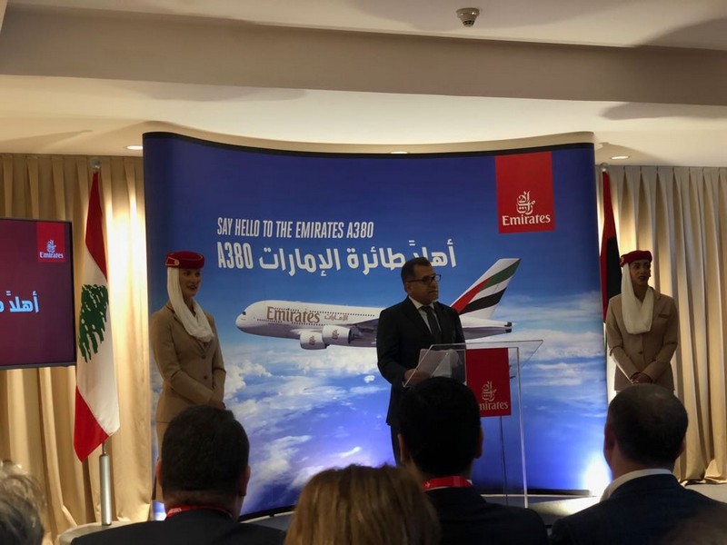 Emirates A380 touchdown in Beirut