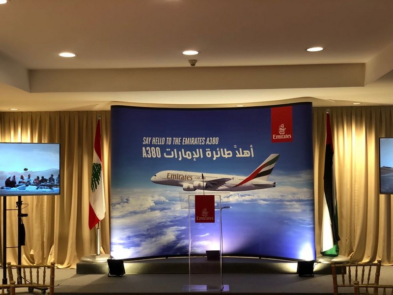 Emirates A380 touchdown in Beirut