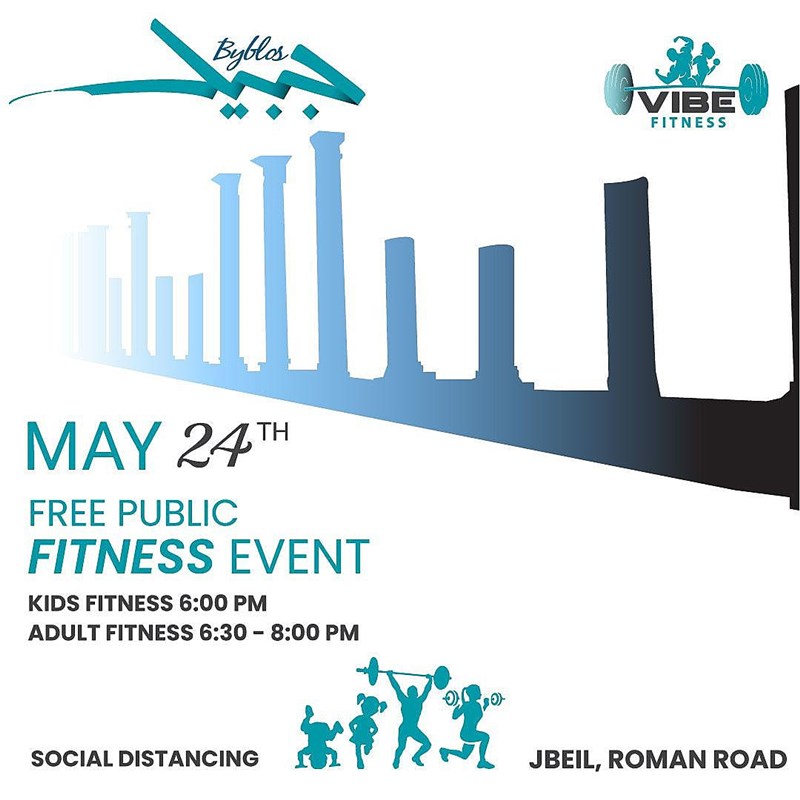 Vibe Fitness is hosting an outdoor fitness event with the Jbeil Municipality