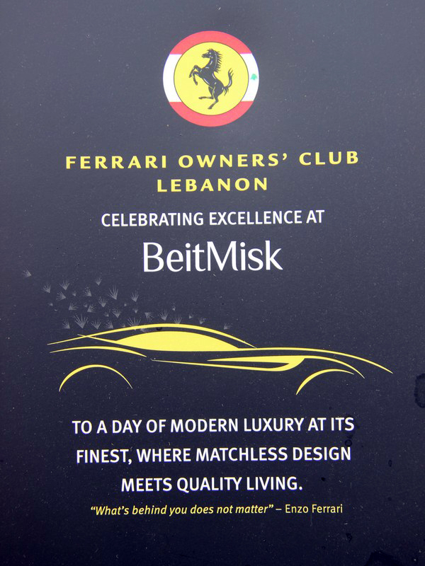 Ferrari Owners Club Lebanon at BeitMisk