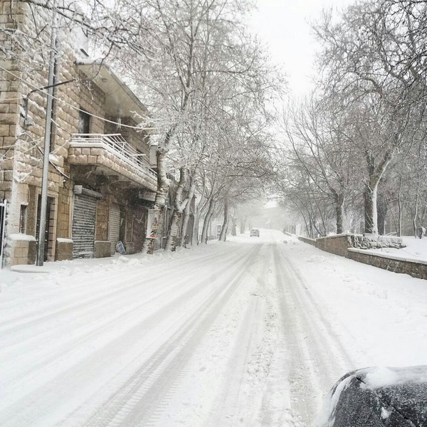 Lebanon covered by snow 