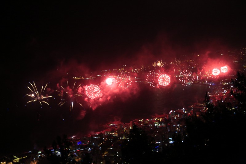 Jounieh Fireworks Show from Bay Lodge