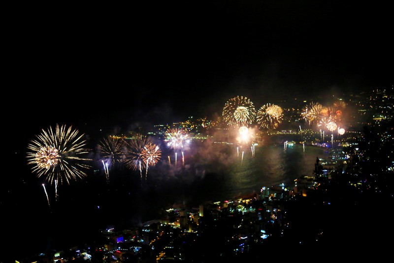 Jounieh Fireworks Show from Bay Lodge