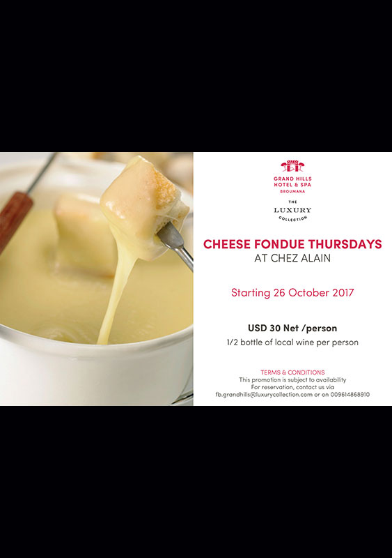Cheese Fondue Thursdays at Chez Alain