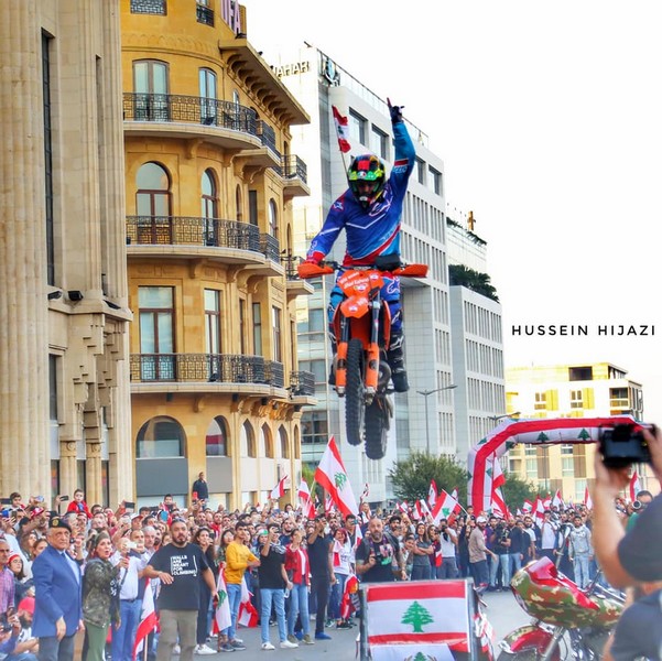 Lebanese protesters celebrate Independence Day