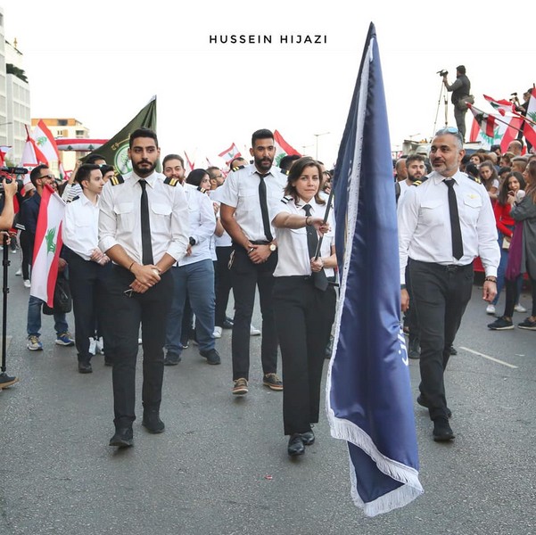 Lebanese protesters celebrate Independence Day