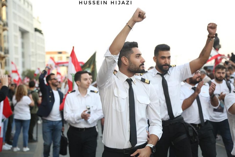 Lebanese protesters celebrate Independence Day
