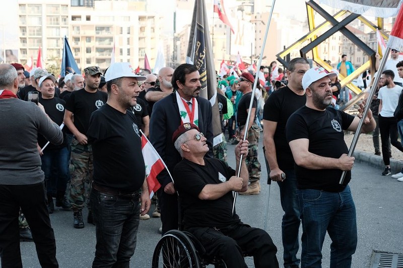 Lebanese protesters celebrate Independence Day
