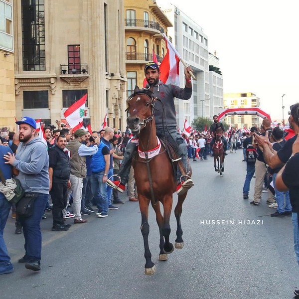 Lebanese protesters celebrate Independence Day