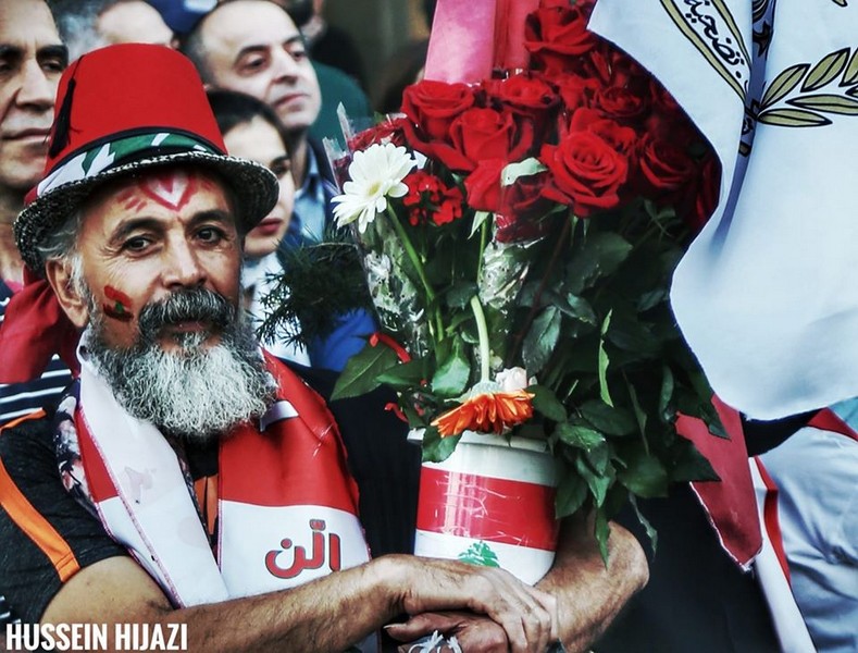 Lebanese protesters celebrate Independence Day