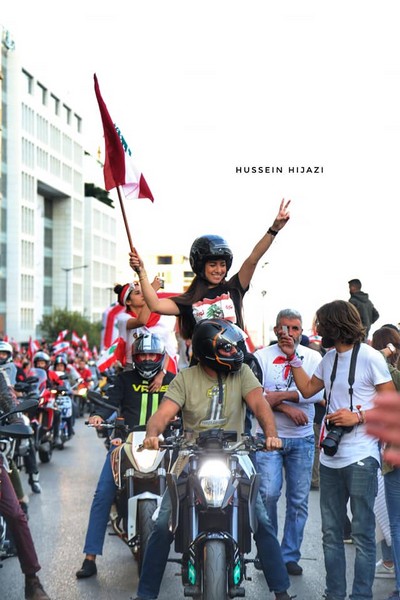 Lebanese protesters celebrate Independence Day