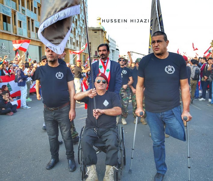 Lebanese protesters celebrate Independence Day