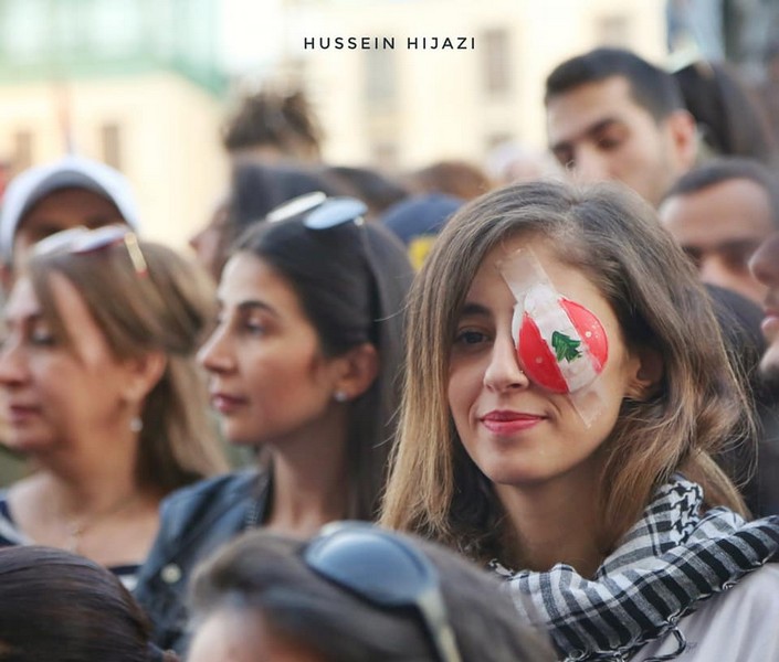 Lebanese protesters celebrate Independence Day