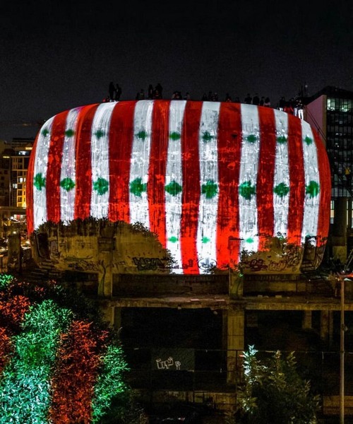 Lebanese protesters celebrate Independence Day